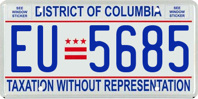 DC license plate EU5685