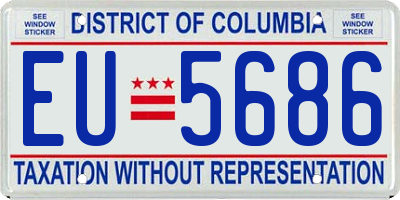 DC license plate EU5686
