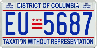 DC license plate EU5687