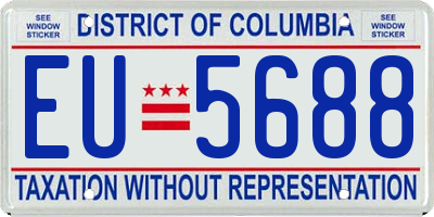 DC license plate EU5688