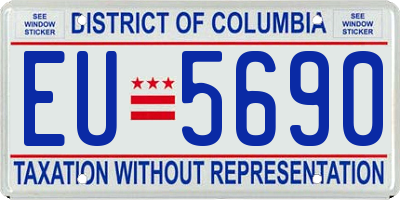 DC license plate EU5690