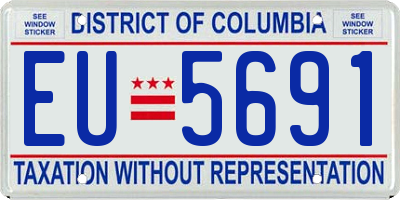 DC license plate EU5691