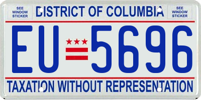 DC license plate EU5696