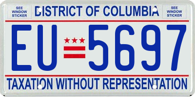 DC license plate EU5697