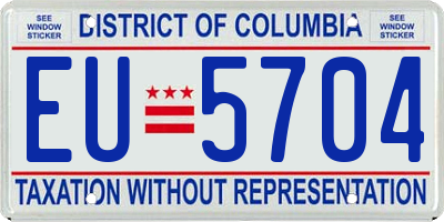 DC license plate EU5704