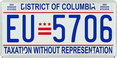 DC license plate EU5706