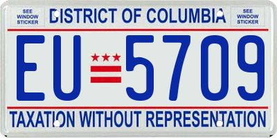 DC license plate EU5709