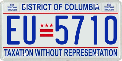 DC license plate EU5710