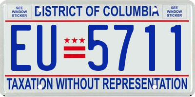 DC license plate EU5711