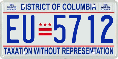 DC license plate EU5712