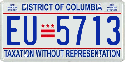 DC license plate EU5713