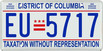 DC license plate EU5717