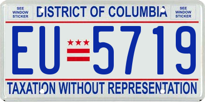 DC license plate EU5719
