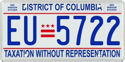 DC license plate EU5722
