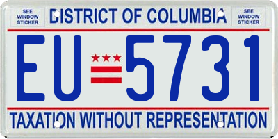 DC license plate EU5731