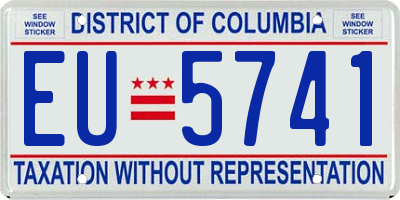 DC license plate EU5741