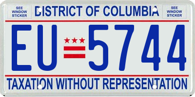 DC license plate EU5744
