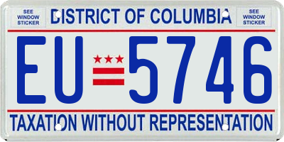 DC license plate EU5746