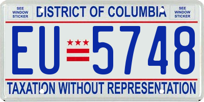 DC license plate EU5748