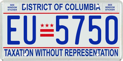 DC license plate EU5750