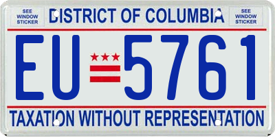 DC license plate EU5761