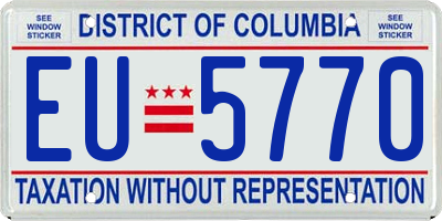 DC license plate EU5770