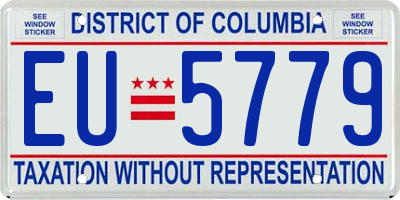DC license plate EU5779