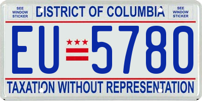 DC license plate EU5780