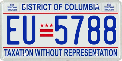 DC license plate EU5788