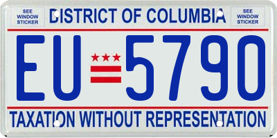 DC license plate EU5790
