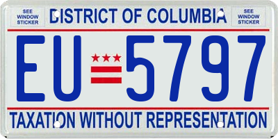 DC license plate EU5797