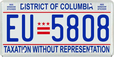 DC license plate EU5808