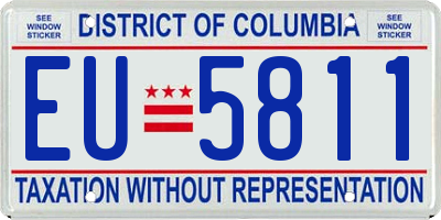 DC license plate EU5811