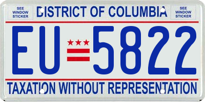 DC license plate EU5822