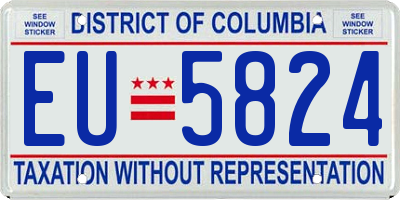 DC license plate EU5824