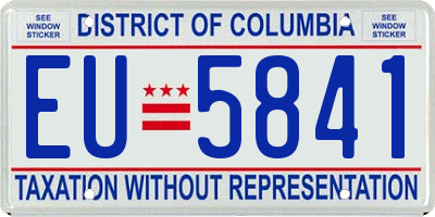 DC license plate EU5841