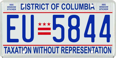 DC license plate EU5844
