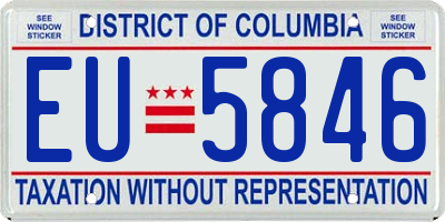 DC license plate EU5846