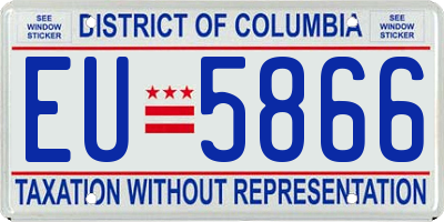 DC license plate EU5866
