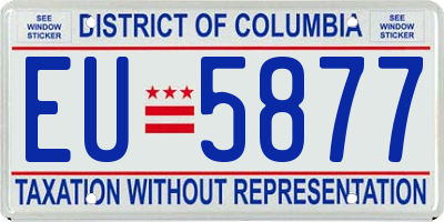 DC license plate EU5877