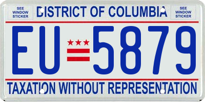 DC license plate EU5879