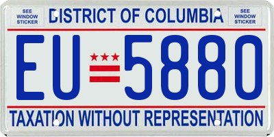 DC license plate EU5880