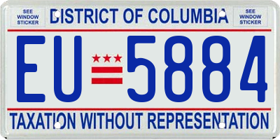 DC license plate EU5884
