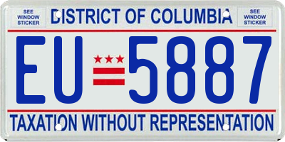 DC license plate EU5887