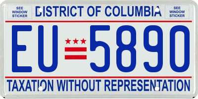 DC license plate EU5890