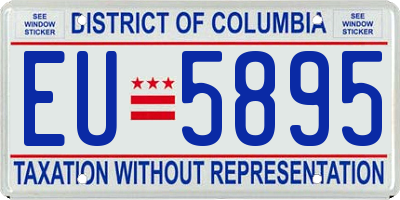 DC license plate EU5895