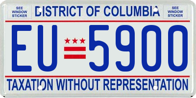 DC license plate EU5900