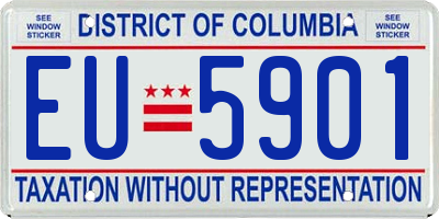 DC license plate EU5901