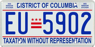 DC license plate EU5902
