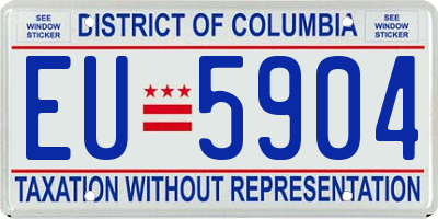 DC license plate EU5904